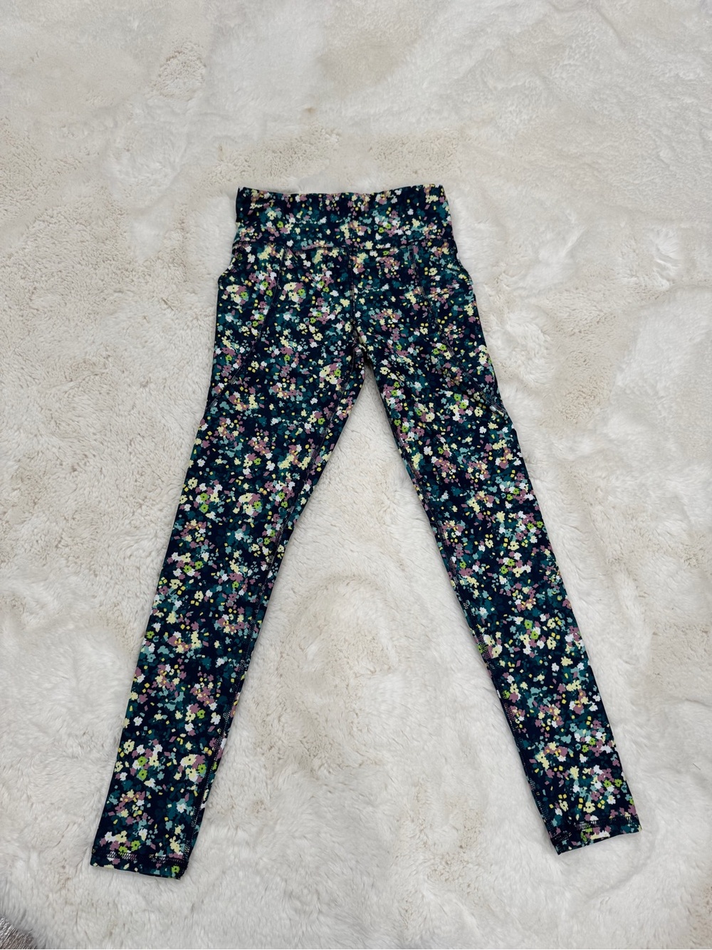 Old Navy Navy Floral Stretch Leggings for Kids